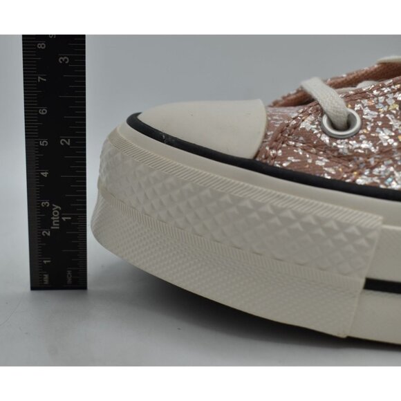 Converse Women 7 Chuck Taylor All Star Glitter Metallic Cinder Platform Sneakers - Picture 9 of 13
